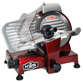 MS-6RS 200W Meat Slicer (Red Base) with Stainless Steel Blade